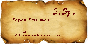 Sipos Szulamit névjegykártya