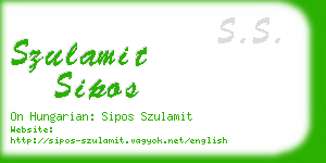 szulamit sipos business card